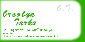 orsolya tarko business card